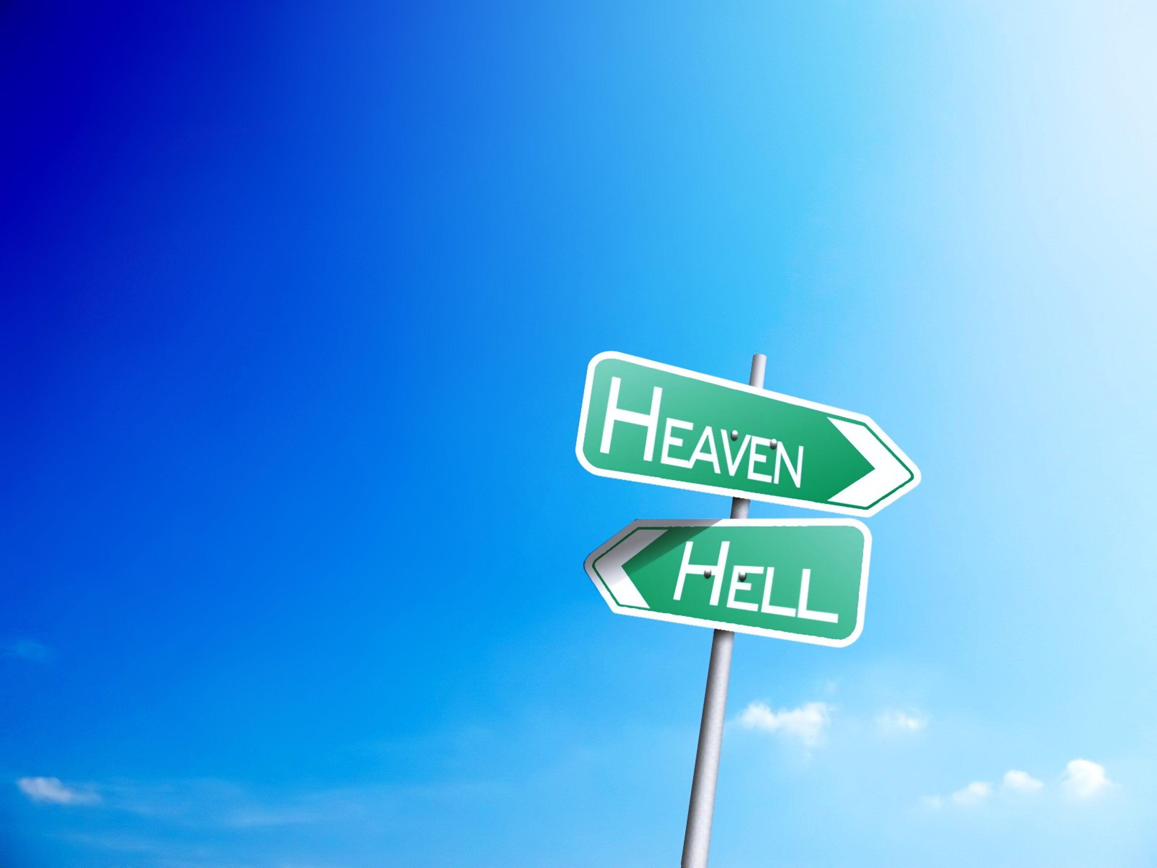 3840x2880 Heaven Or Hell Sign Board, HD Others, 4k Wallpaper, Image