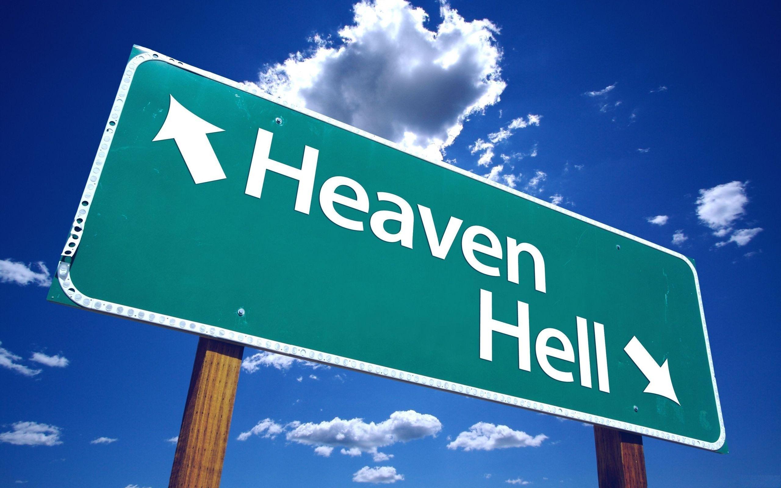 2560x1600 Heaven and hell sign wallpaperx1600