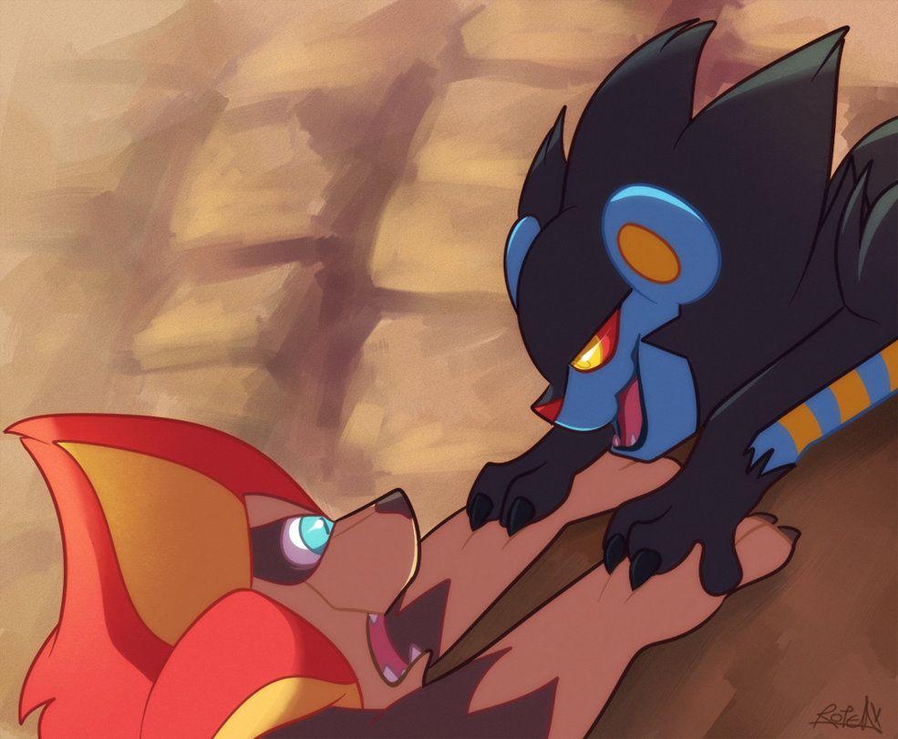 985x811 Free download luxray and pyroar the lion king and etc drawn