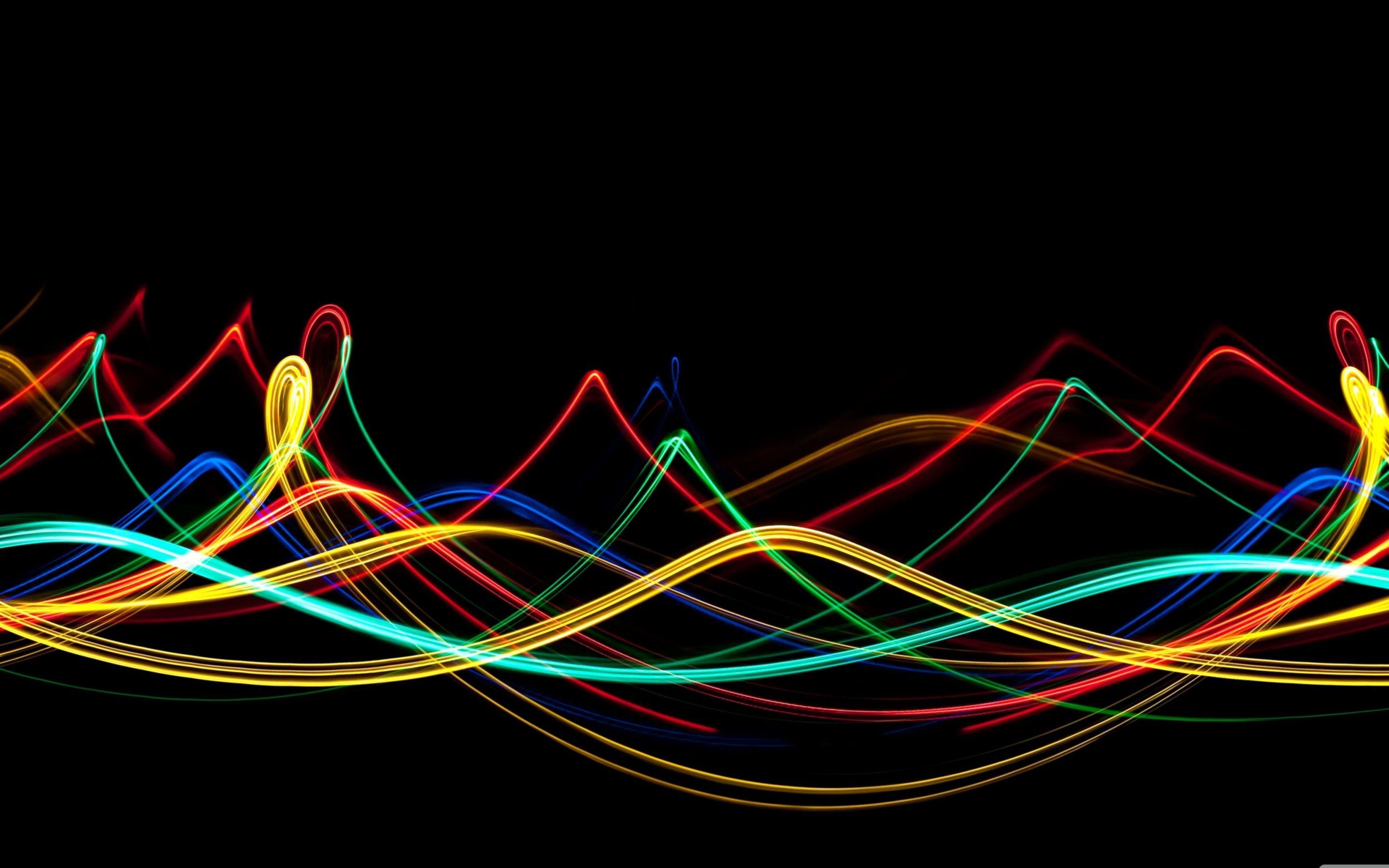 2880x1800 Neon Waves MacBook Air Wallpaper Download