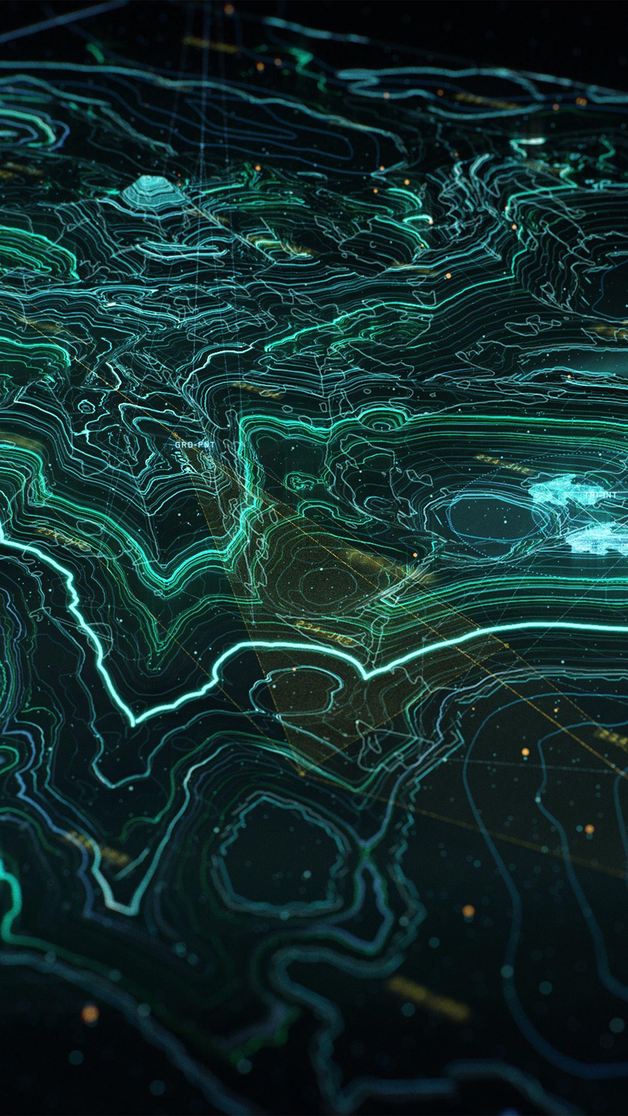 1242x2208 Earch Digital Line Abstract Pattern Background Wallpaper