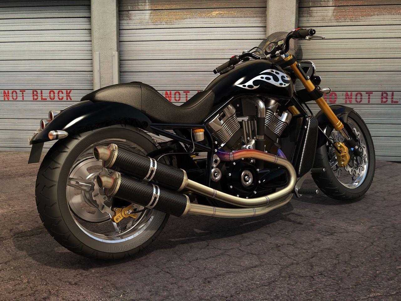 1280x960 Modified Bikes, racing Bikes, Auto Wallpaper, Big Tyres, Black Bike