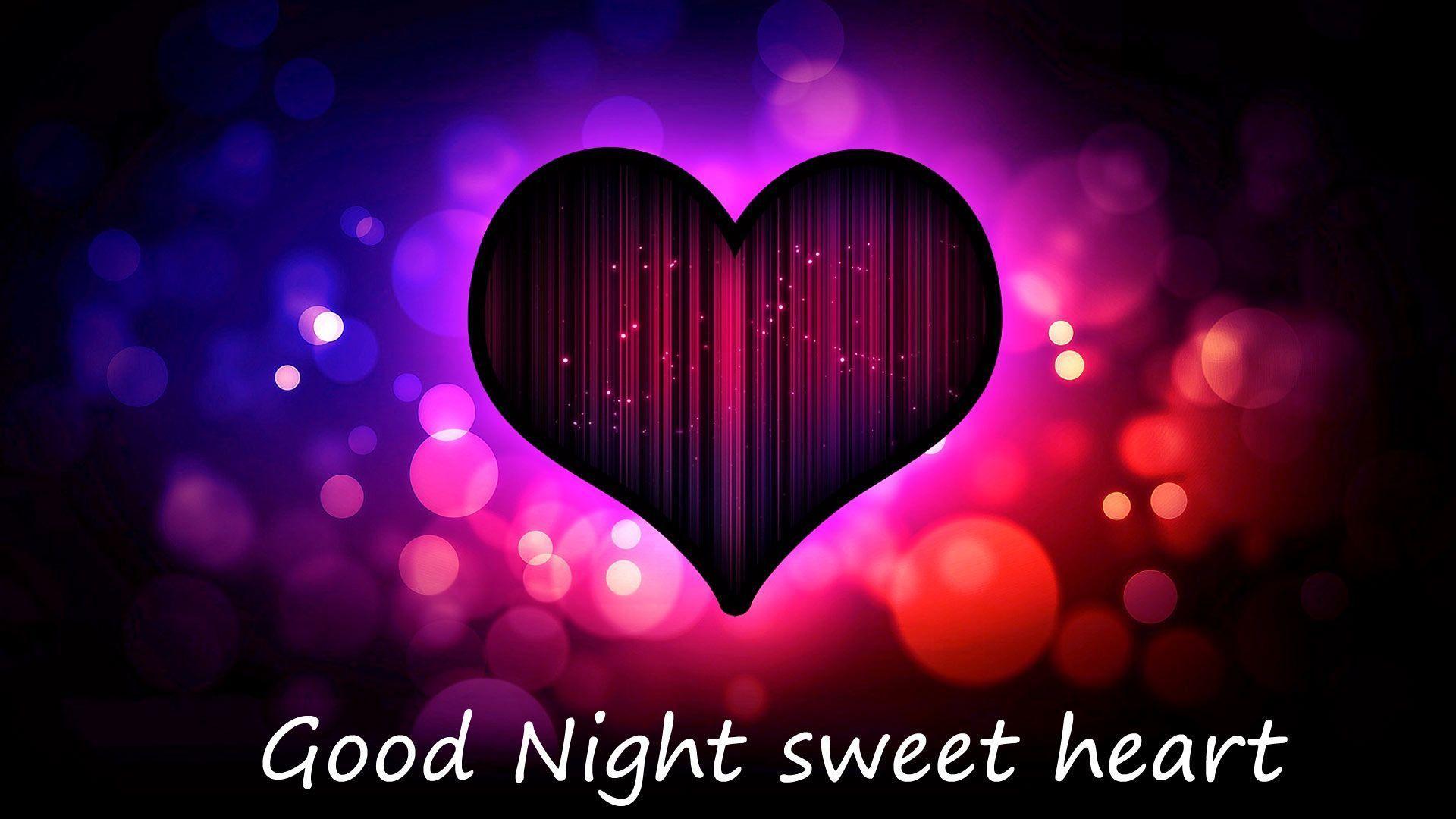 1920x1080 Good Night sweet love heart wallpaper