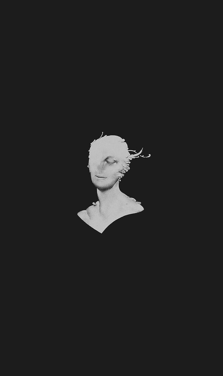 728x1223 Dark Black Vaporwave Wallpaper