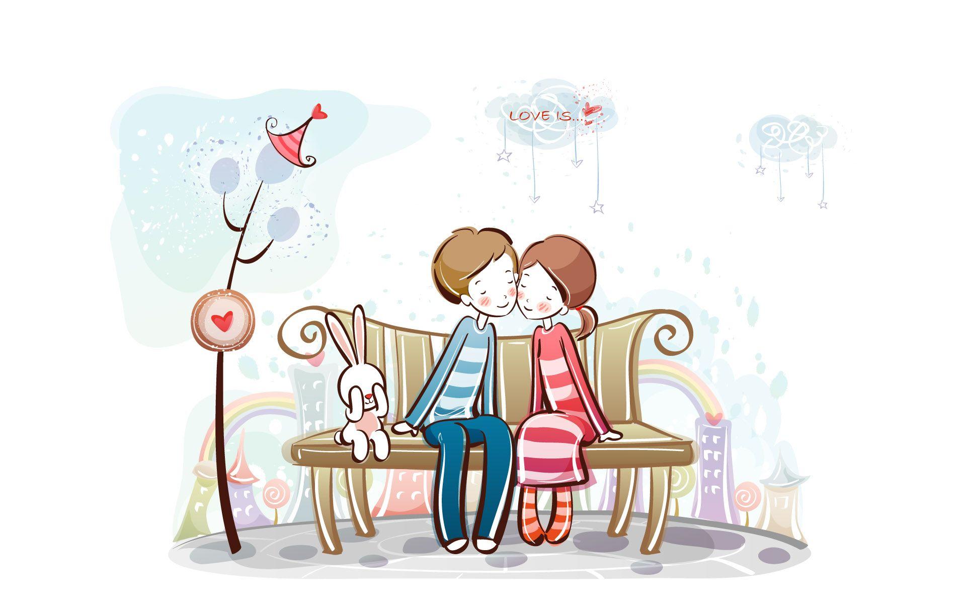 Couple Cartoon Wallpapers - Top Free Couple Cartoon Backgrounds