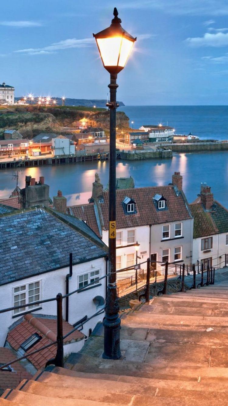 750x1334 Sea, Town, Pier, Cottage, London Wallpaper For iPhone Steps