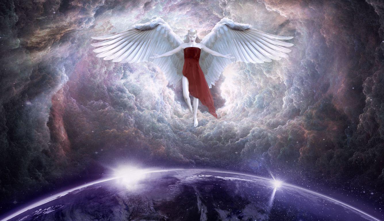 1336x768 Art Guardian Angel HD Laptop Wallpaper, HD Fantasy 4K