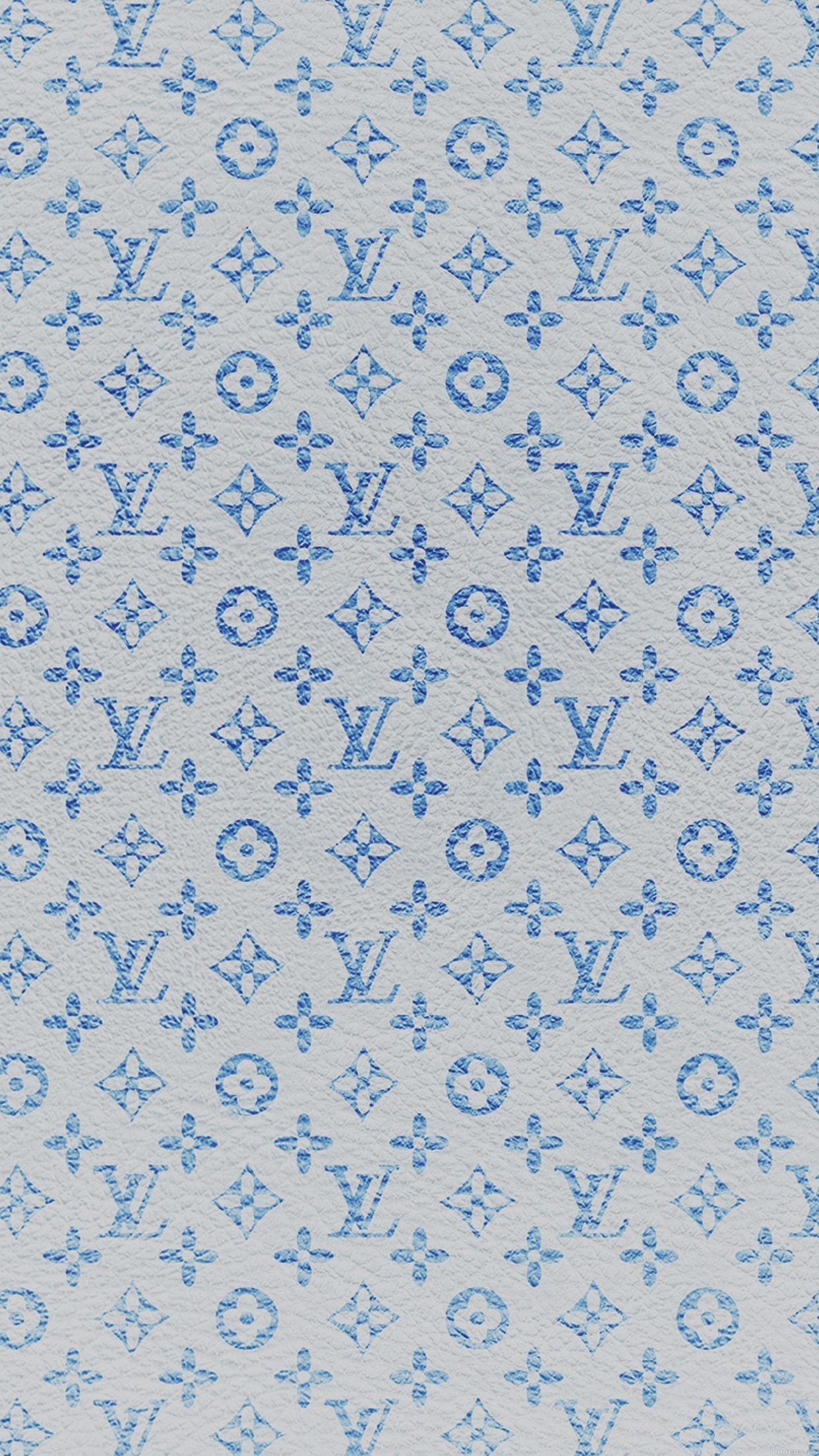 Download wallpapers Louis Vuitton blue logo, 4k, blue neon lights