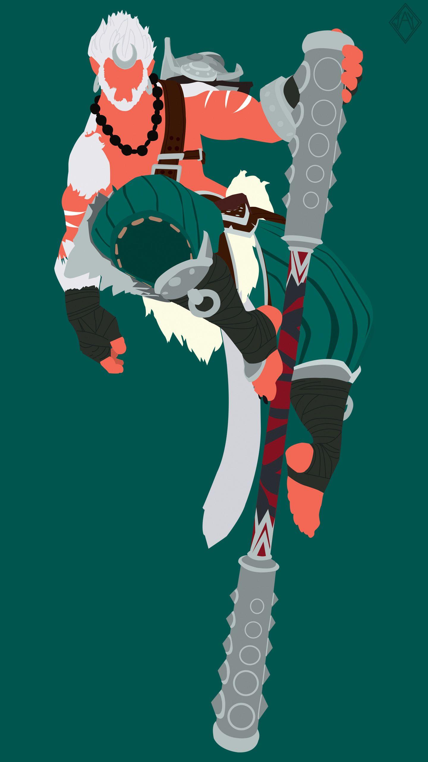 1440x2560 Smite. Sun Wukong Minimalist Wallpaper, Jay R
