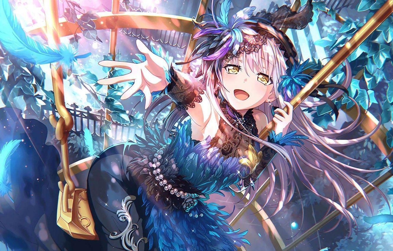Hình nền 1332x850 Cô gái, bối cảnh, Anime, Lông vũ, ca sĩ, Hình ảnh IdolM