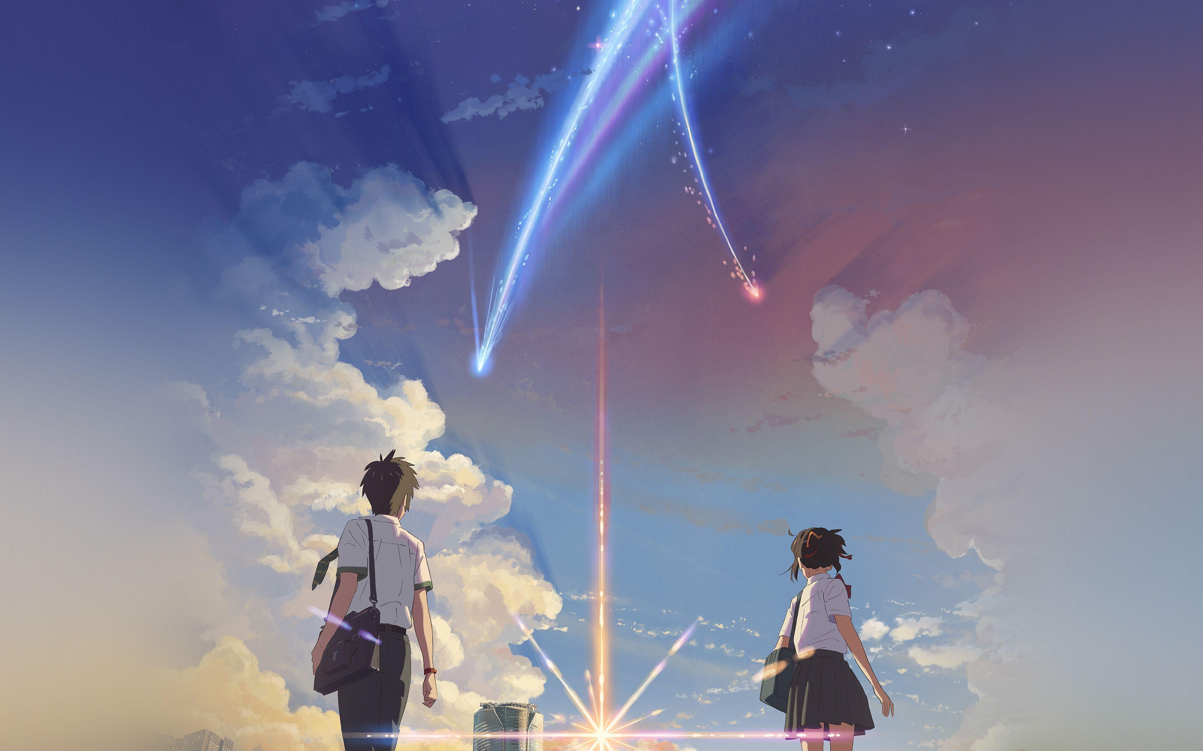 3840x2400 Boy And Girl Anime Art Spring Cute Wallpaper