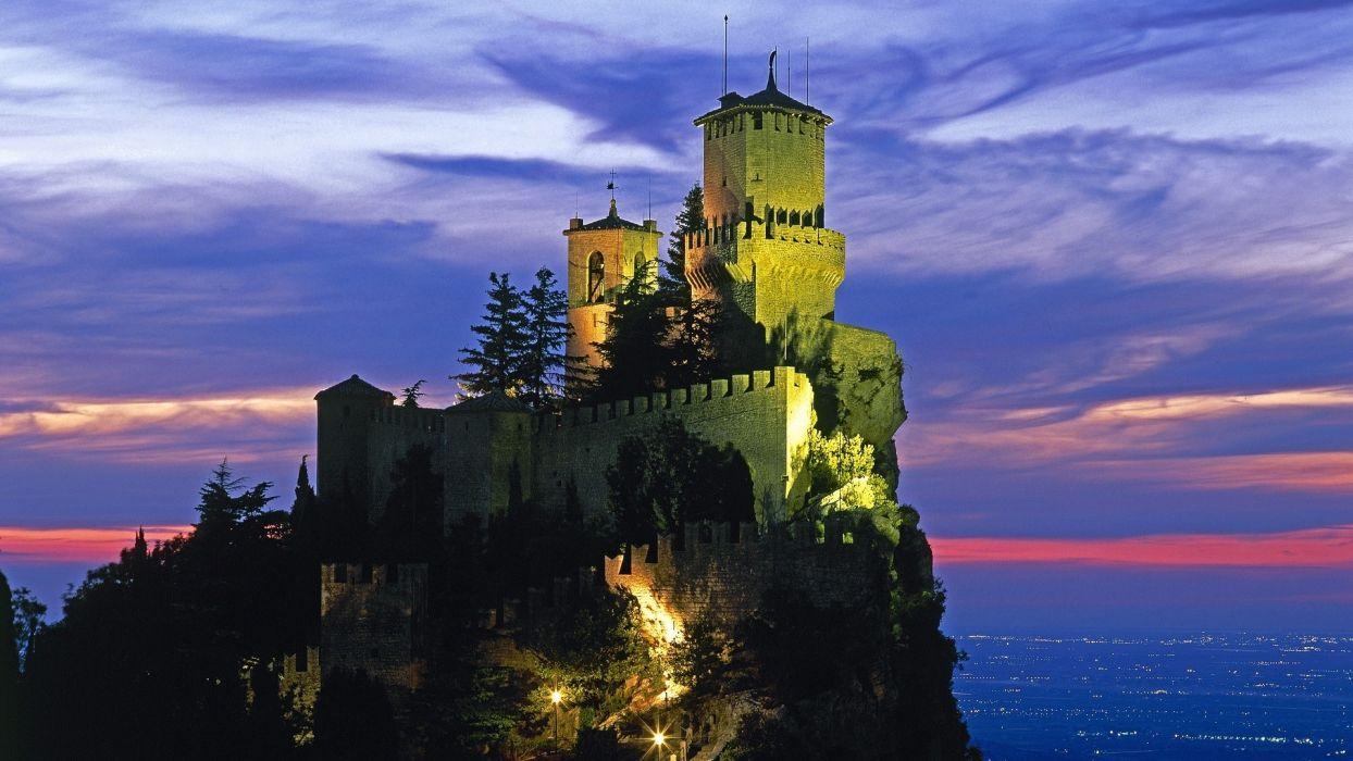 1244x700 Castles night world fortress italy san marino 1920x1080 wallpaper