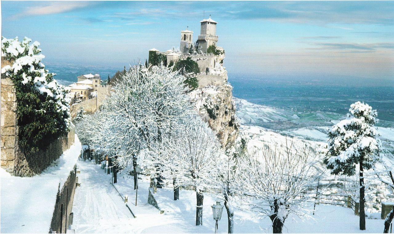 1280x760 Italy Winter San Marino Snow Cities. Italy winter, Republic