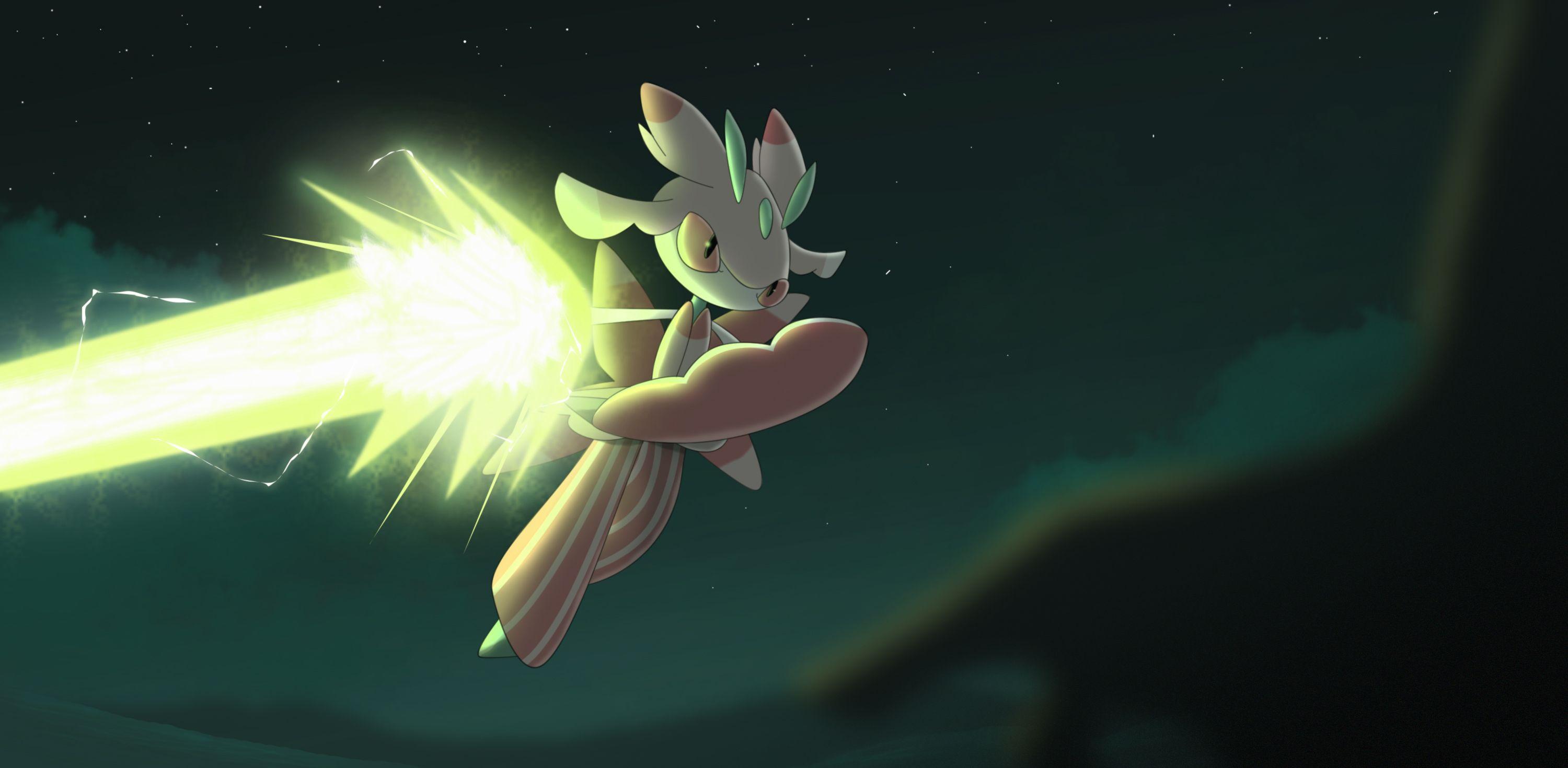 3000x1470 Lurantis (Pokémon) HD Wallpaper and Background Image