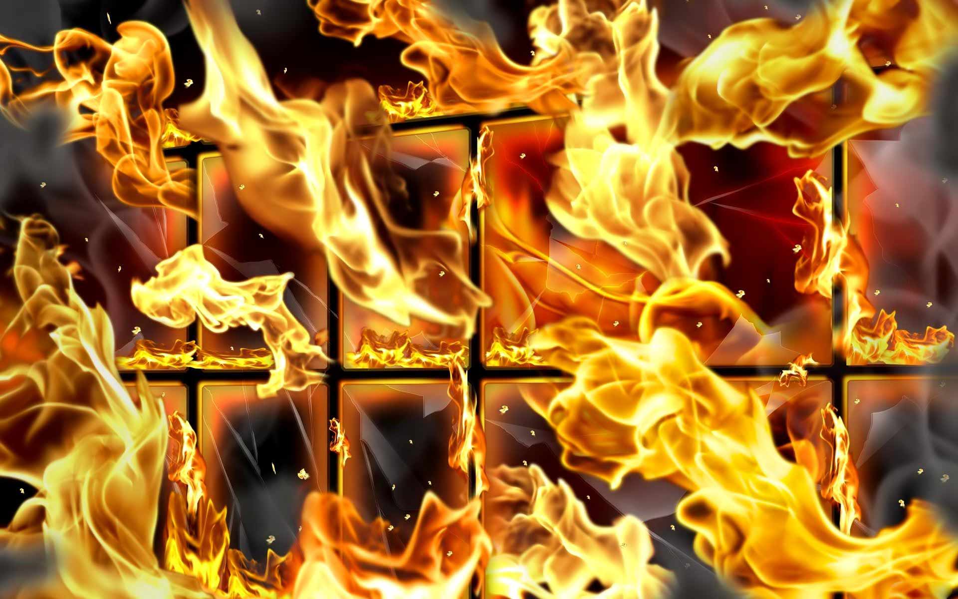 1920x1200 Flames 3D S 11 HD wallpaper