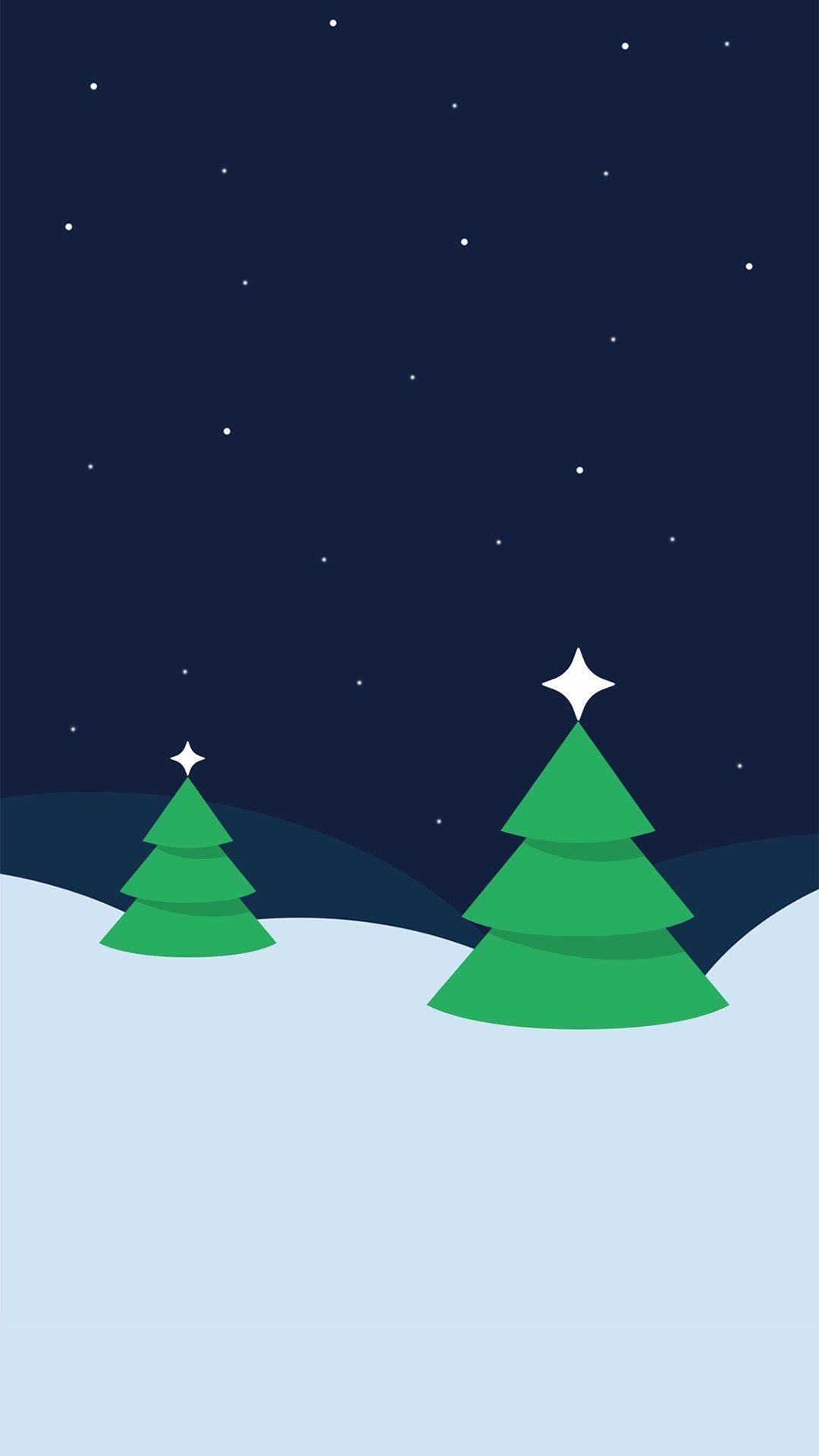 1080x1920 Christmas Snow Minimal iPhone Wallpaper. Wallpaper iphone