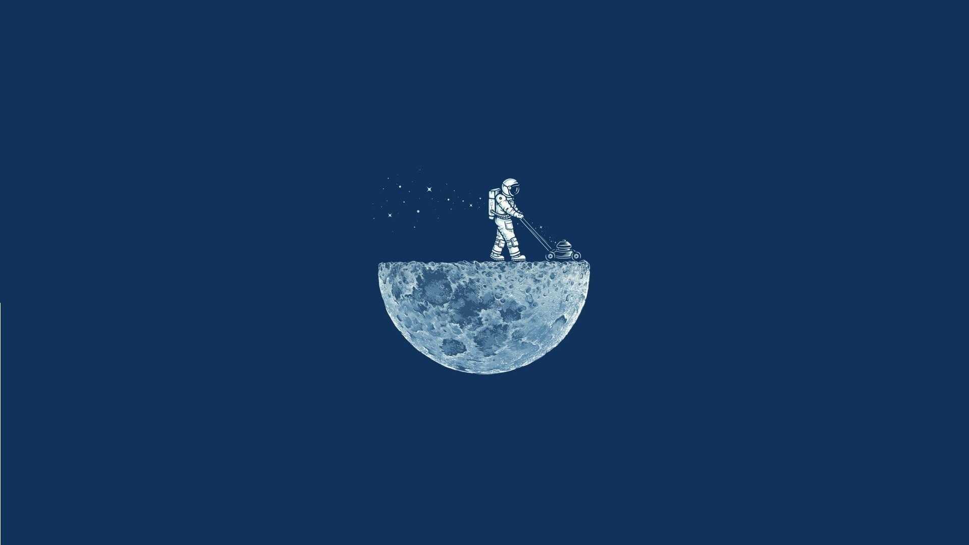 1920x1080 Desktop Wallpaper Astronaut And Earth, Planet, Minimalism, HD