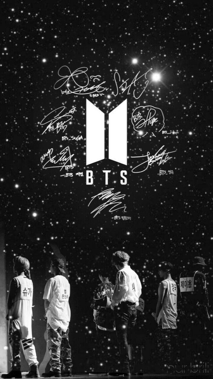 720x1280 BTS Black And White Wallpaper