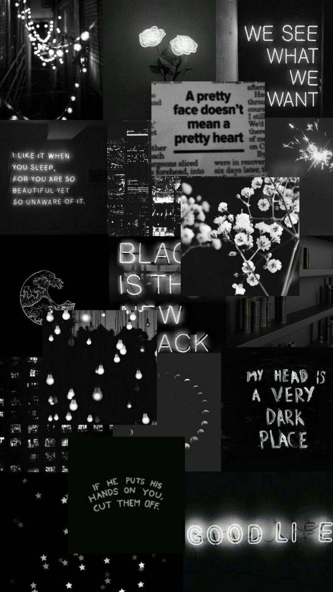 1080x1919 Aesthetic Text Black HD Wallpaper Desktop Background