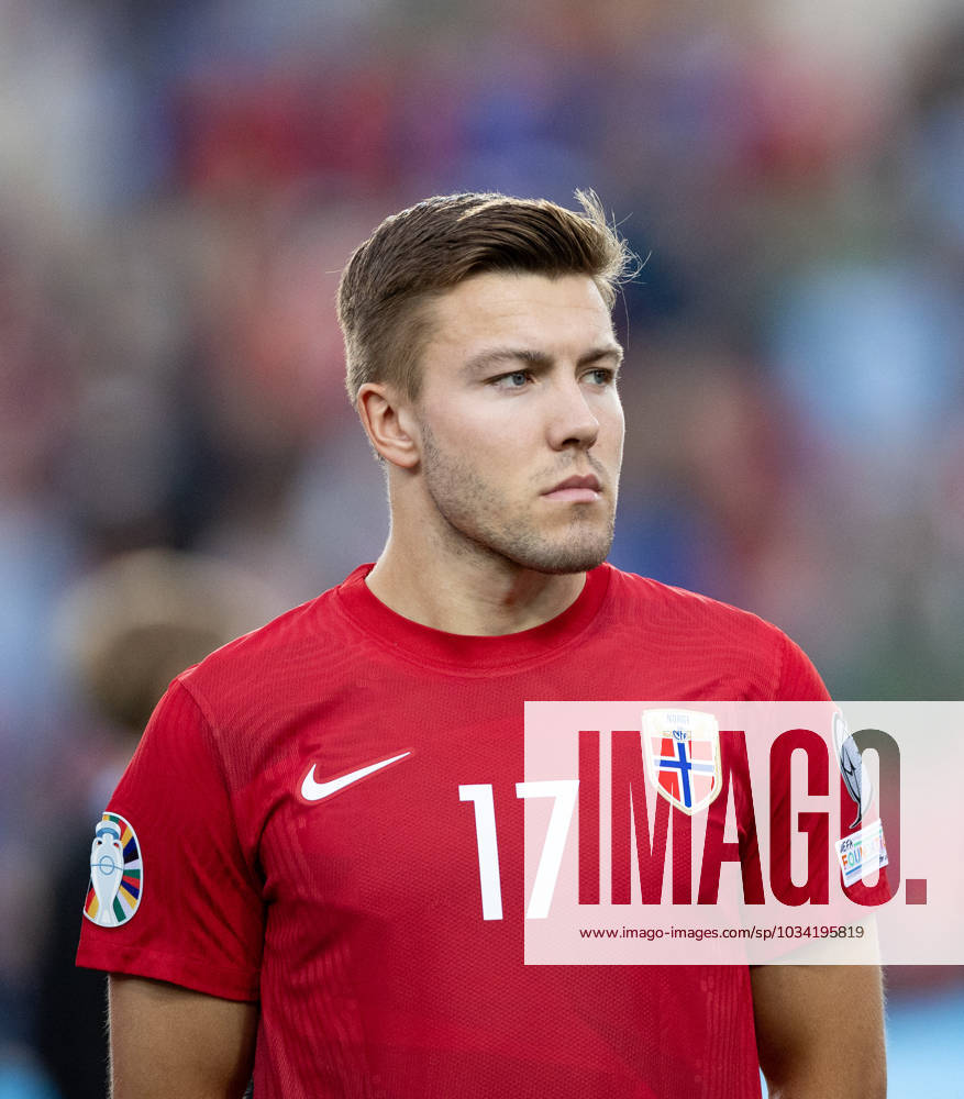 877x1000 Oslo, Norway, September 7th 2023: Fredrik Andre Bjorkan are seen before the International Friendly