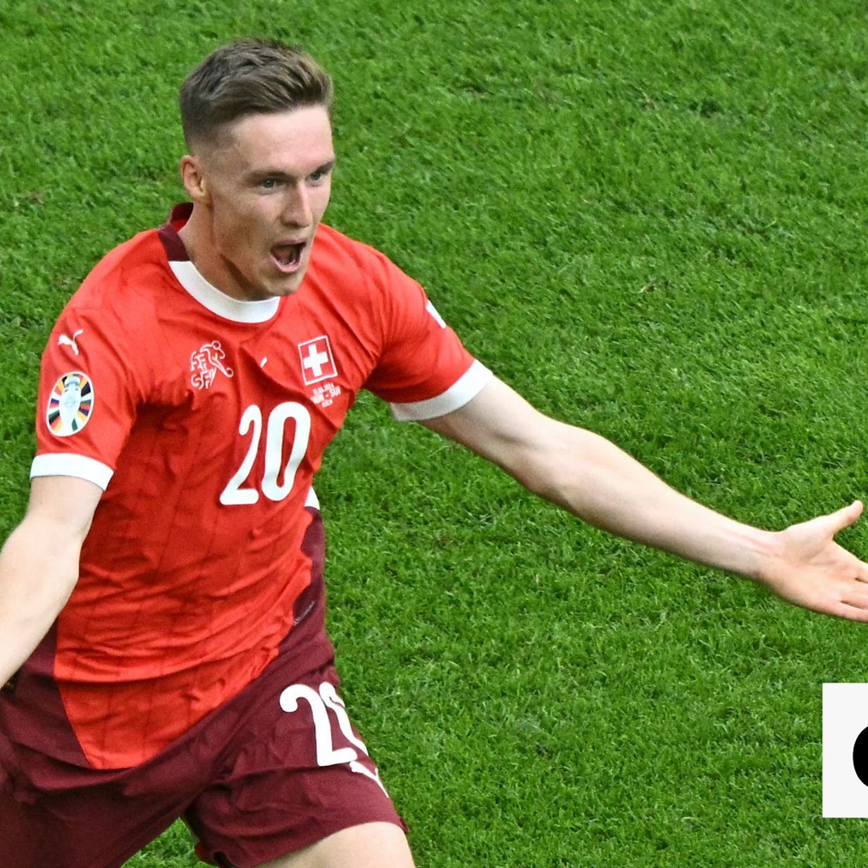 1232x1232 Euro 2024: 'What a hit!' doubles Swiss lead with a fine strike