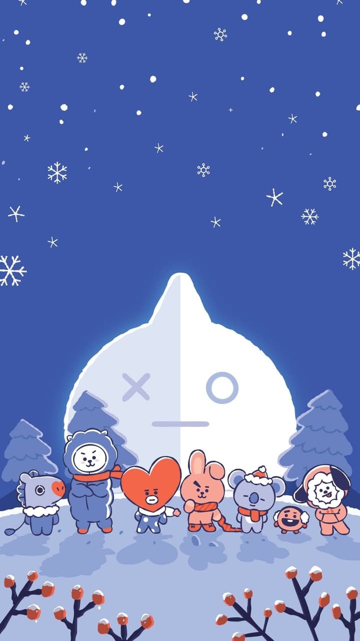 720x1280 BTS Christmas Wallpaper