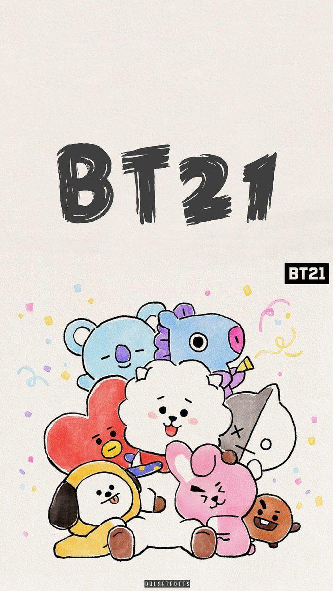 676x1200 Kawaii Bt21 Wallpaper