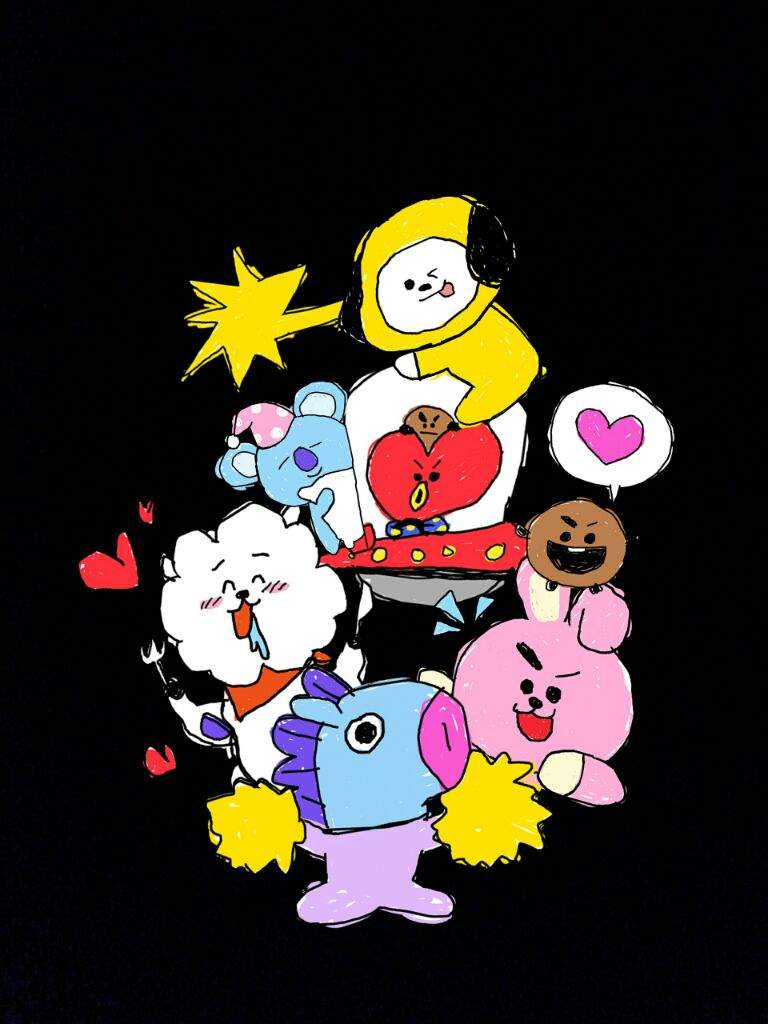 768x1024 BT21 Wallpaper