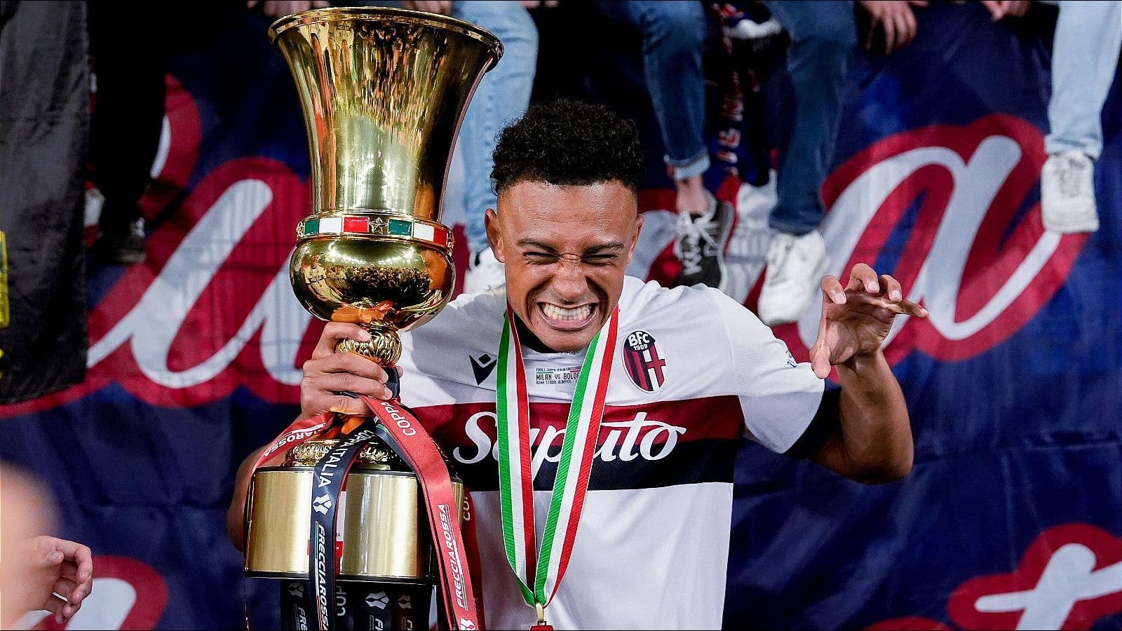 1600x900 Vodacom Soccer. News. Dan Ndoye's strike seals historic Coppa Italia triumph for Bologna over AC Milan