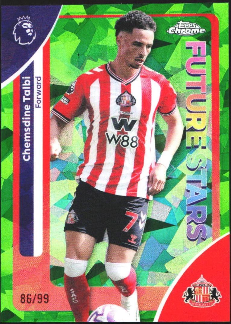 766x1071 Chemsdine Talbi [Green Sapphire] Prices Topps Chrome Premier League