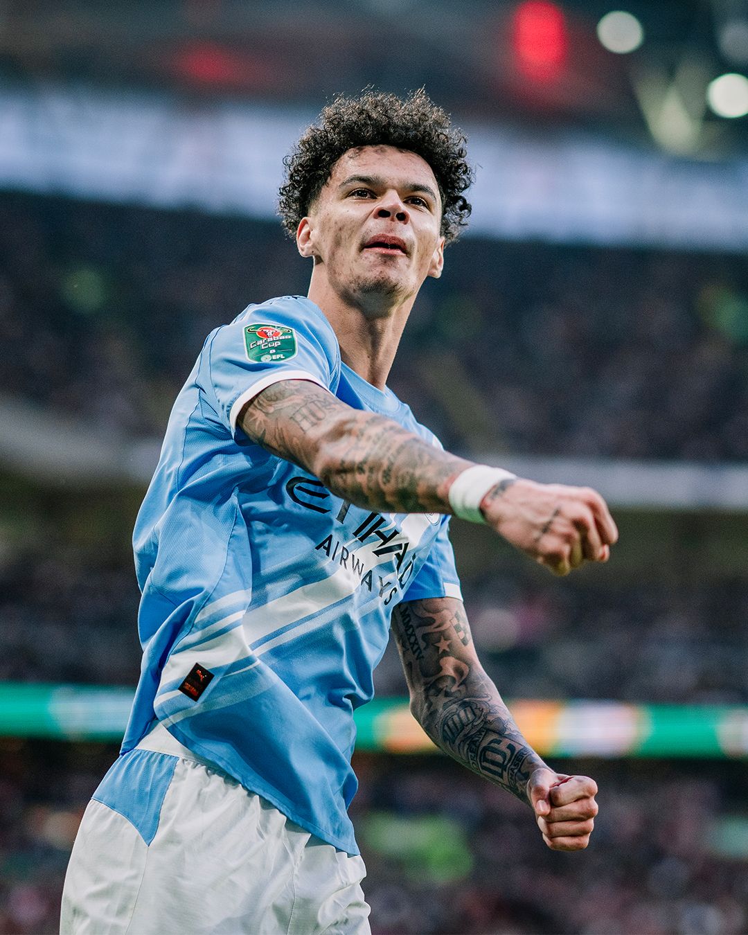 1080x1350 Man City Win Carabao Cup 2026. Nico OReilly Scores Twice vs Arsenal