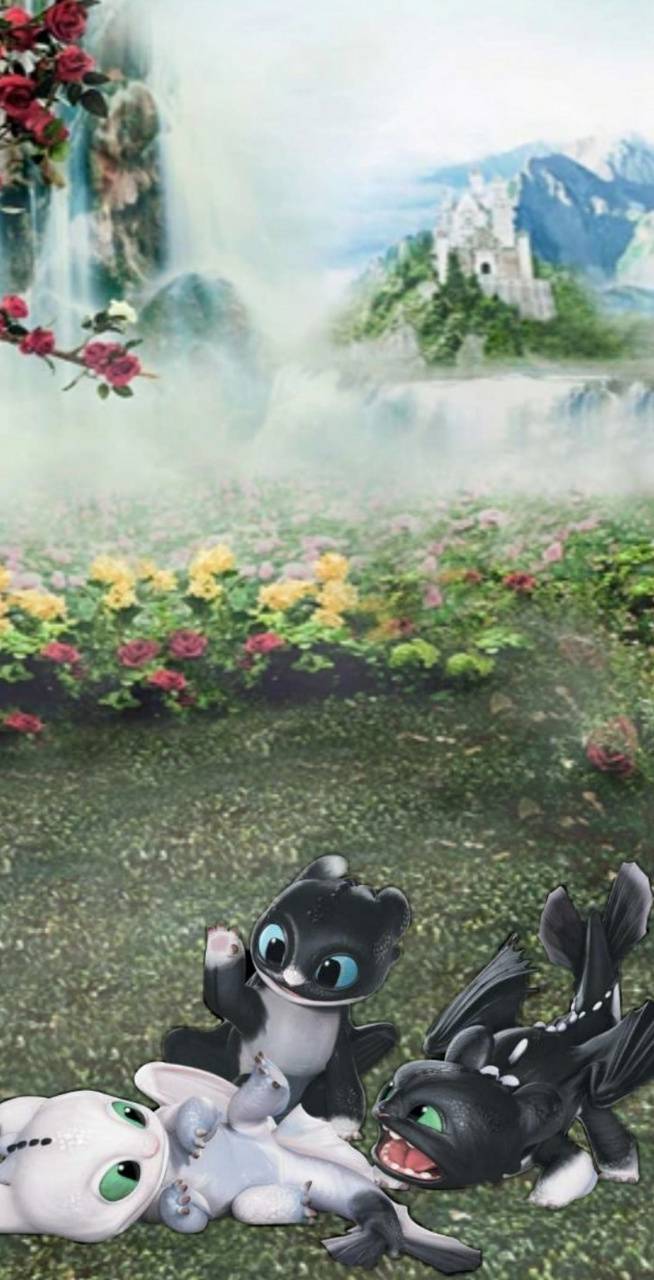654x1280 Toothless babies wallpaper