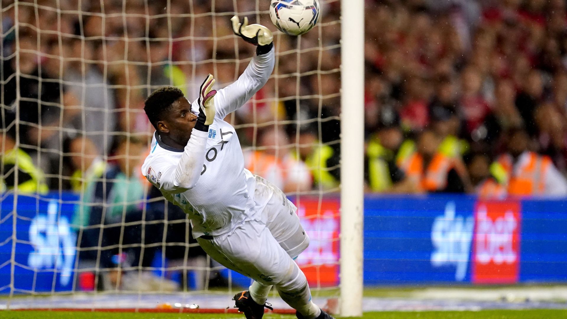 1920x1080 Nottingham Forest keeper Brice Samba's penalty cheat sheet leaked on water bottle after heroics against Sheff Utd