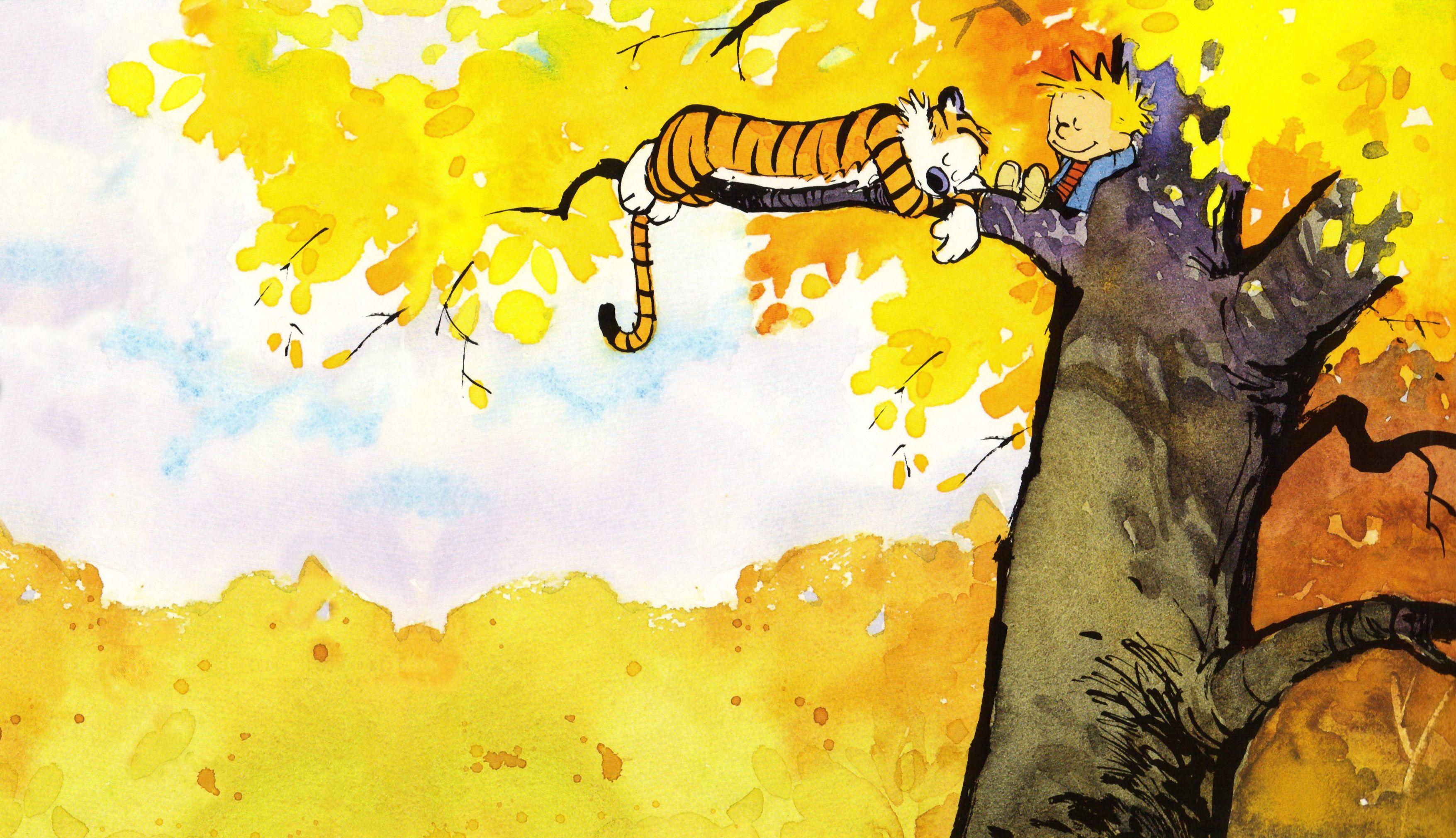 3510x2019 Calvin and Hobbes Wallpaper /