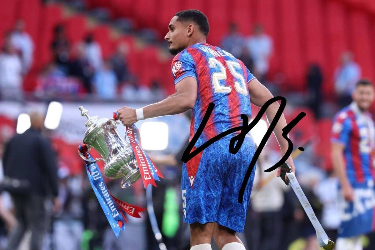 1200x800 Maxence Lacroix Crystal Palace FA CUP Signed Pre Print 6x4 Signature PHOTO Gift