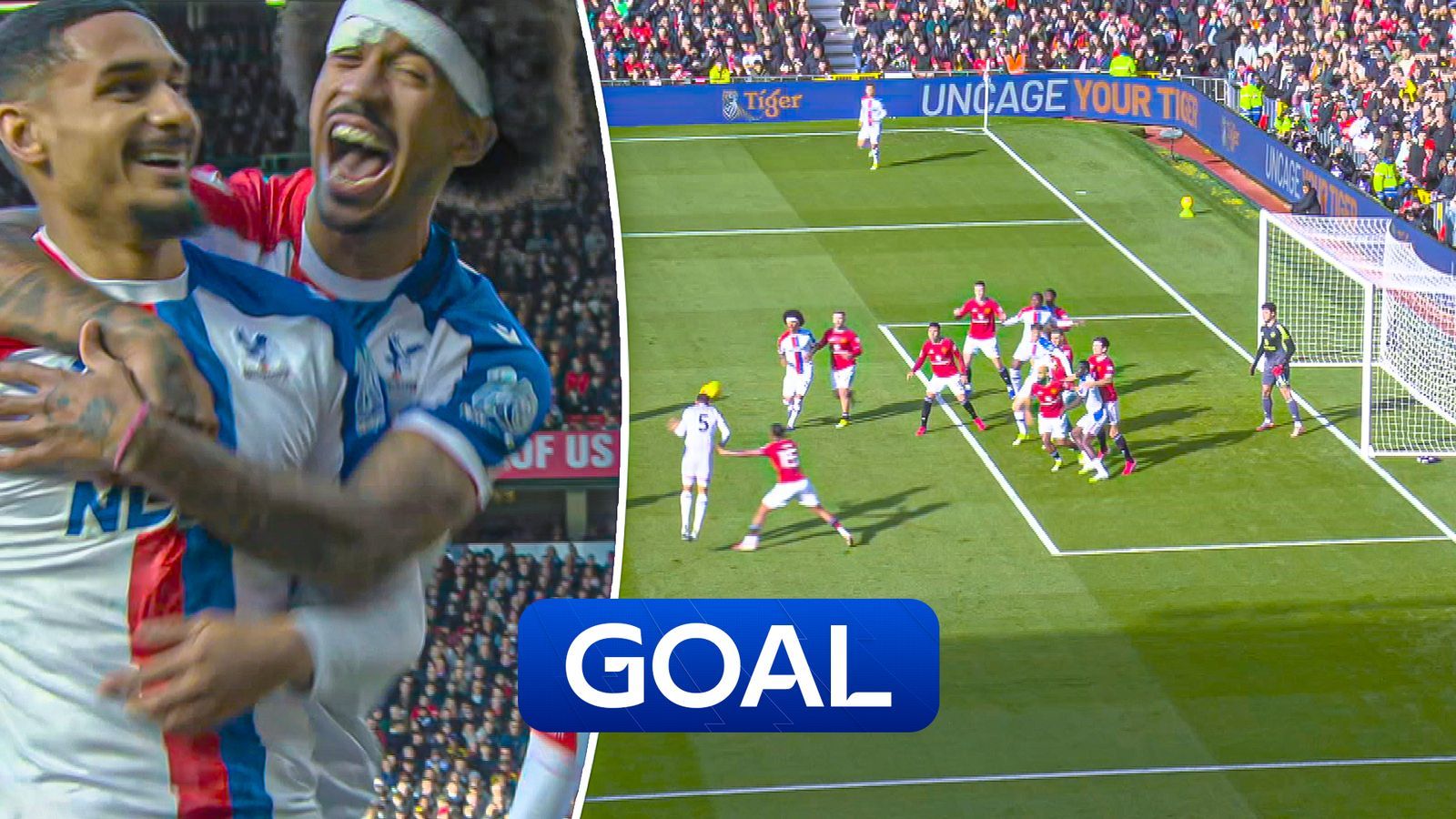 1600x900 Crystal Palace defender Maxence Lacroix heads home to STUN Man Utd in opening FOUR minutes!