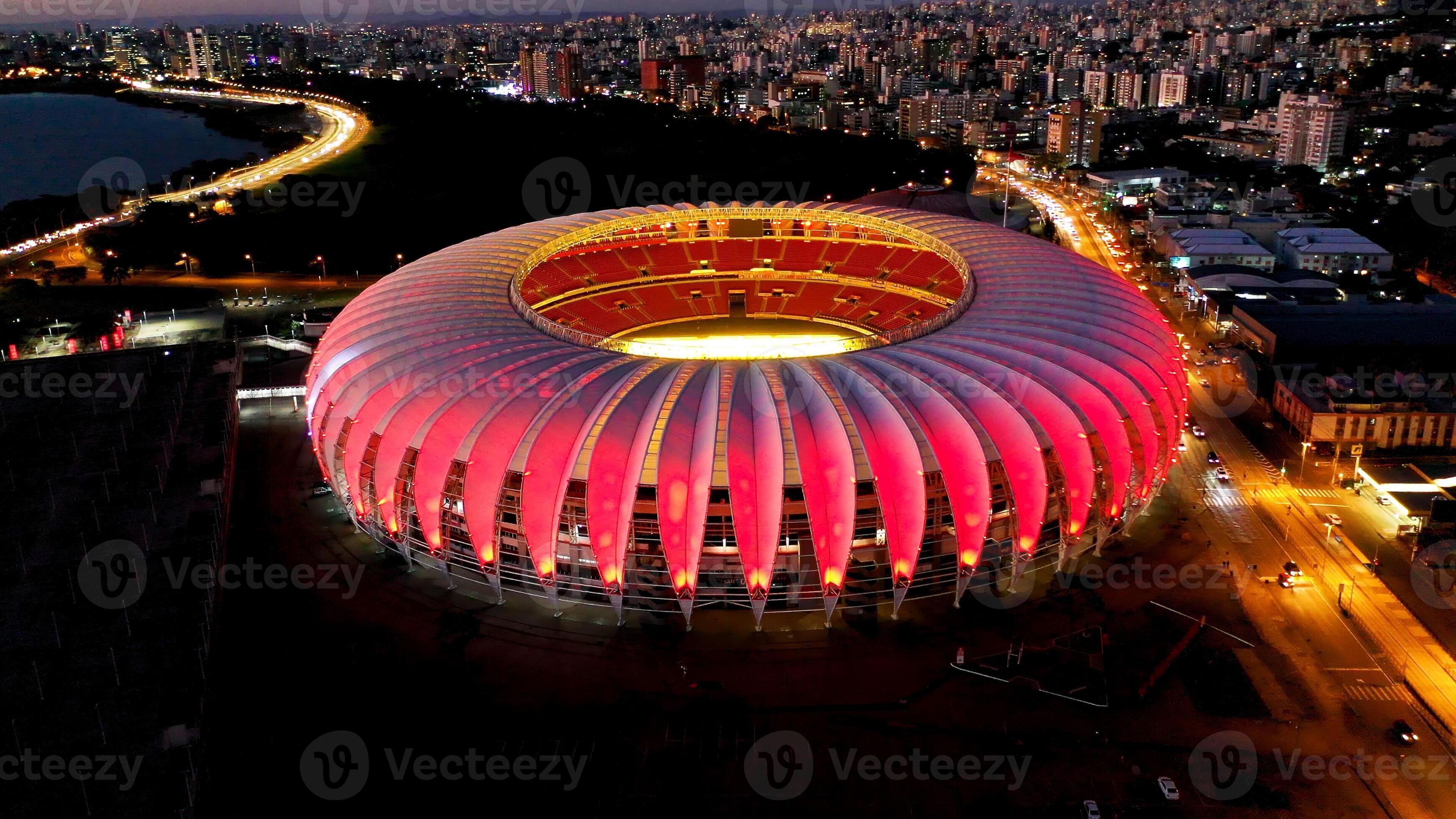 3484x1960 Famous Beira Rio Stadium in Porto Alegre Rio Grande do Sul in Brazil. Famous Colorful