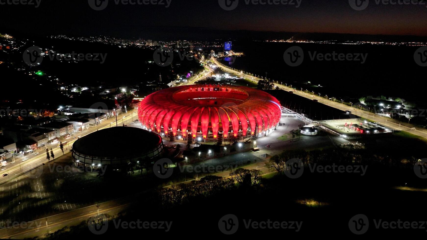 1742x980 Amazing Beira Rio Stadium at Porto Alegre Rio Grande do Sul in Brazil. Skyline Traffic