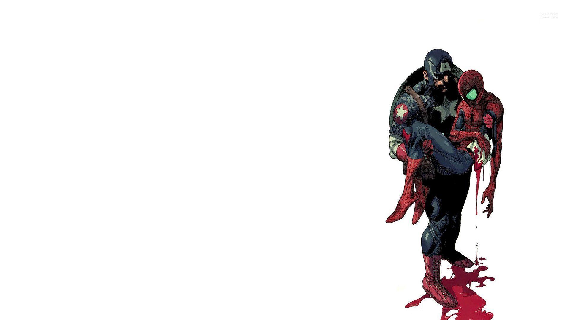 1920x1080 Captain America And Spider Man