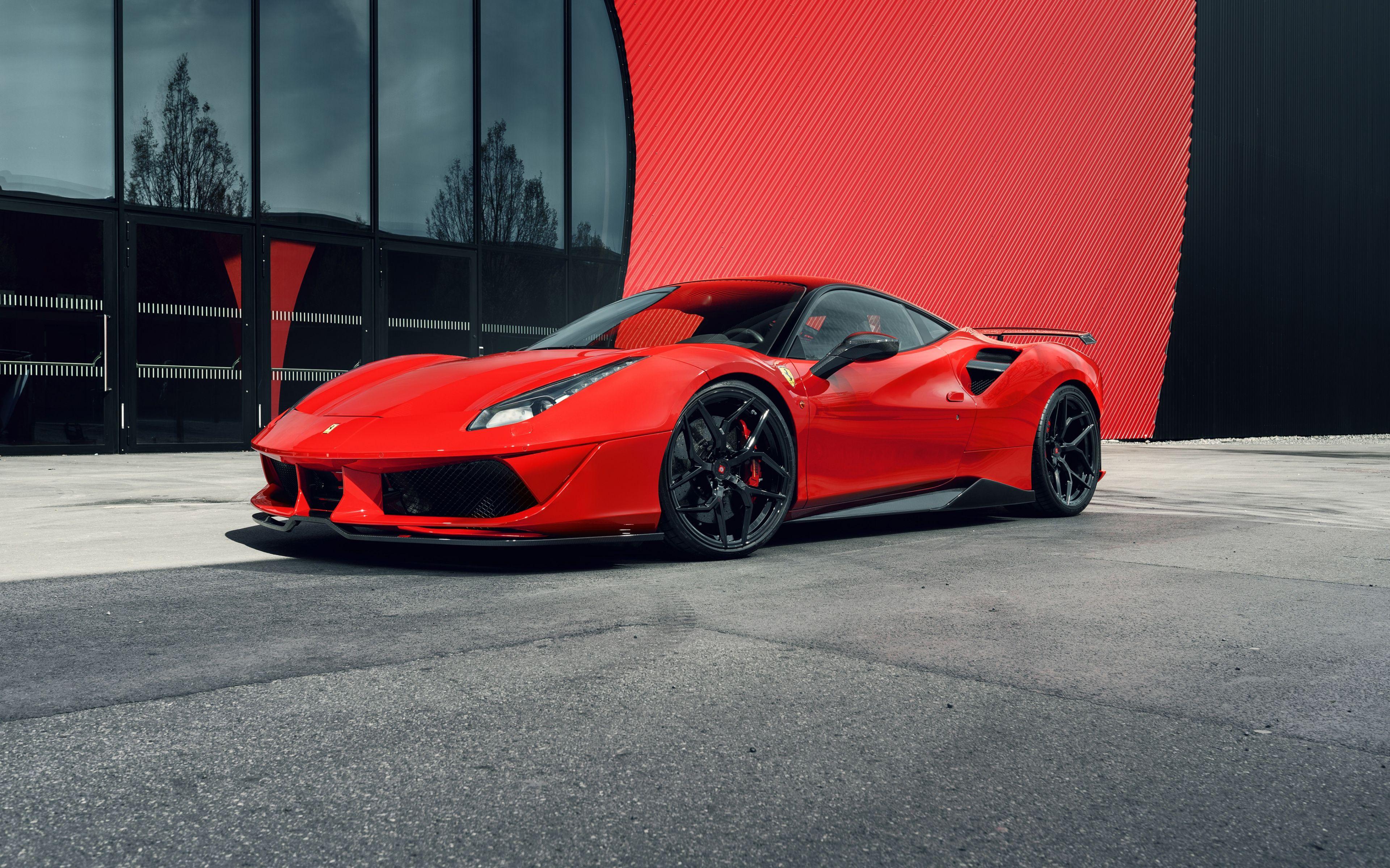 3840x2400 Download Red, supercar, Ferrari 488 GTB wallpaper, 3840x 4K