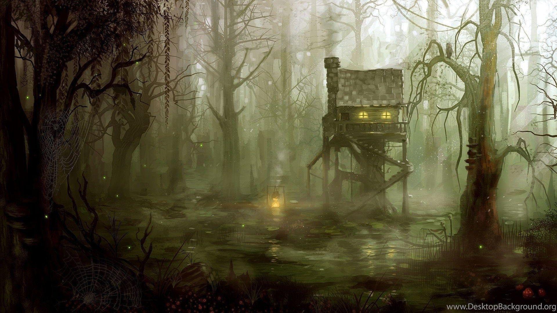 1920x1080 Treehouse In The Forest HD Aesthetic Wallpaper Free HD Wallpaper