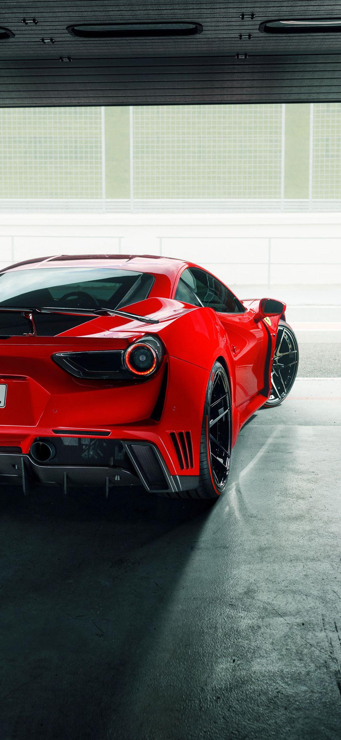 1125x2436 Download 1125x2436 wallpaper ferrari 488 gtb, sports car, rear