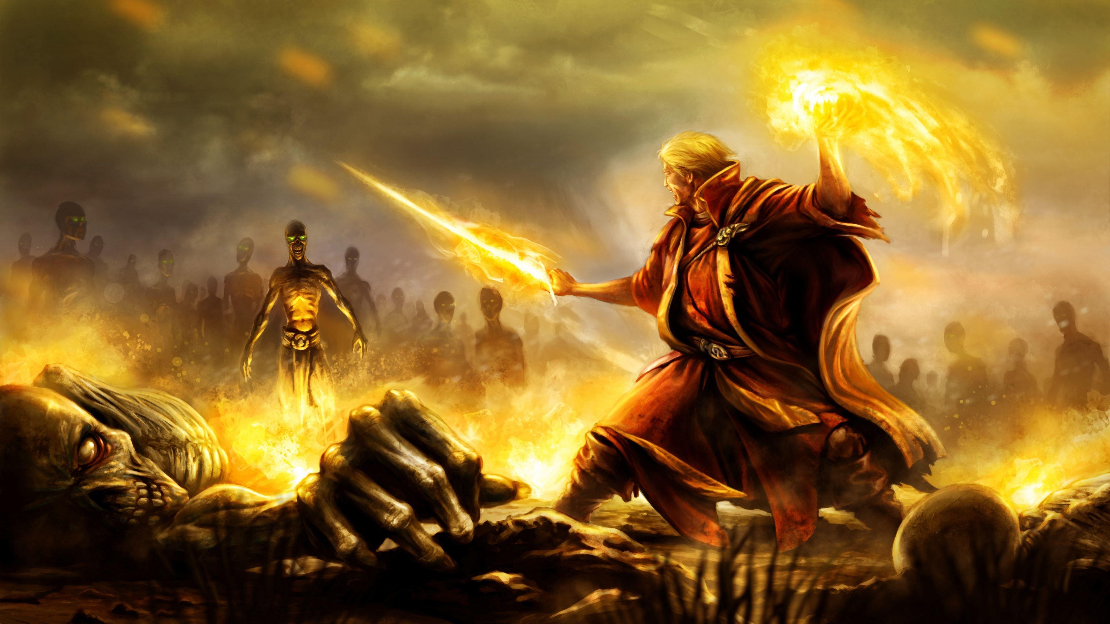3840x2160 Battle Mage Anime Wallpaper