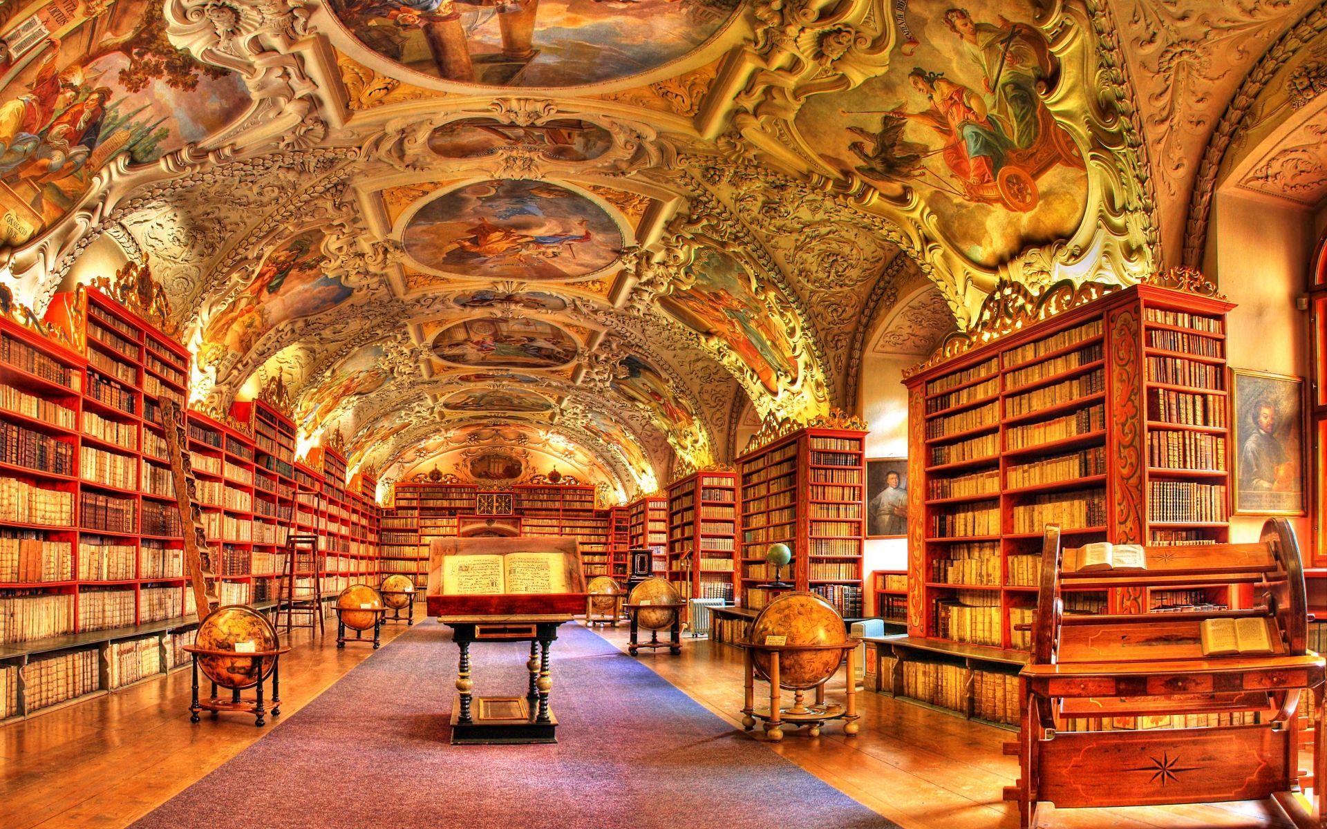 1920x1200 Hdr photography library books interior design wallpaperx1200