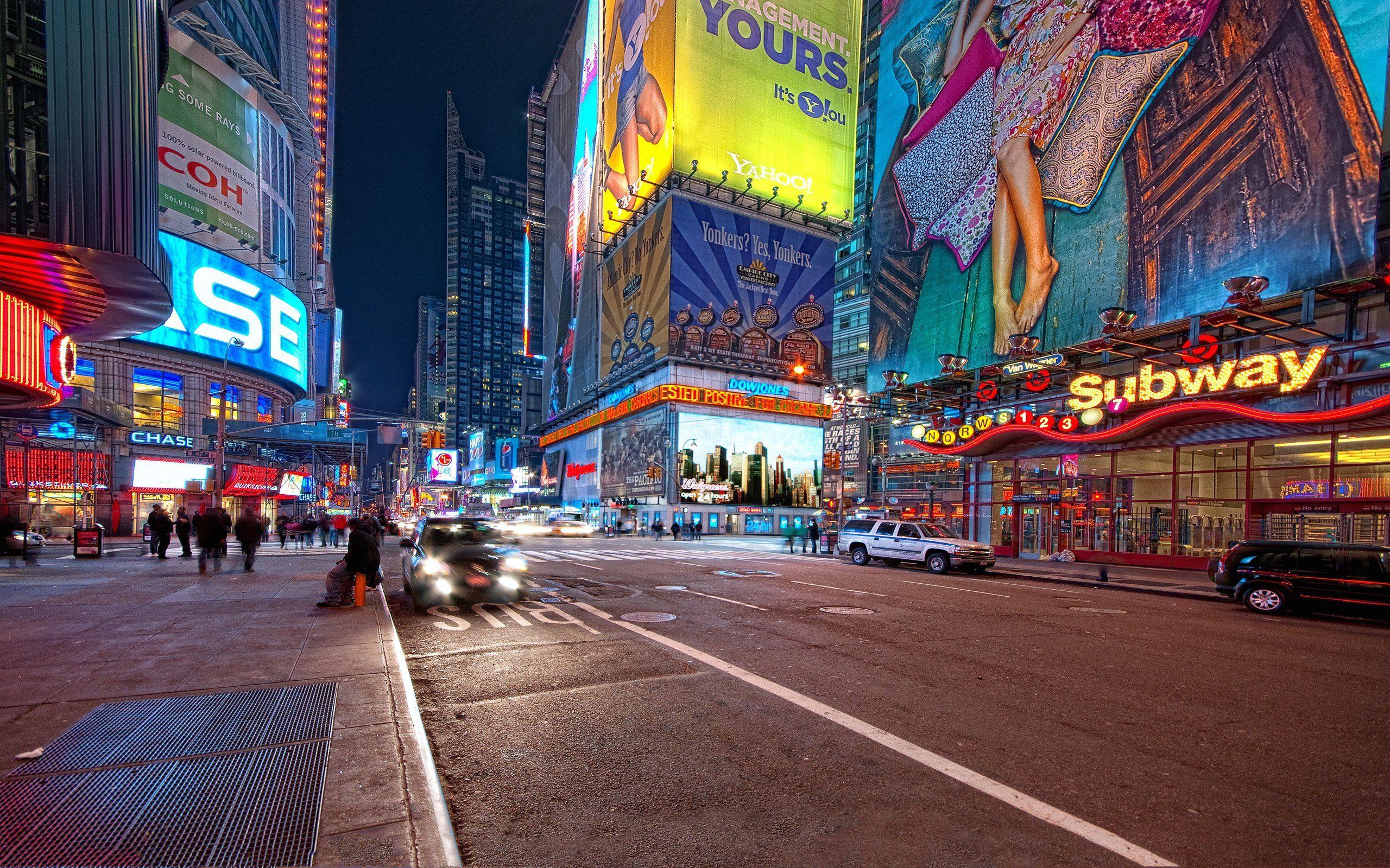 Times Square Night Wallpapers Top Free Times Square Night Backgrounds WallpaperAccess