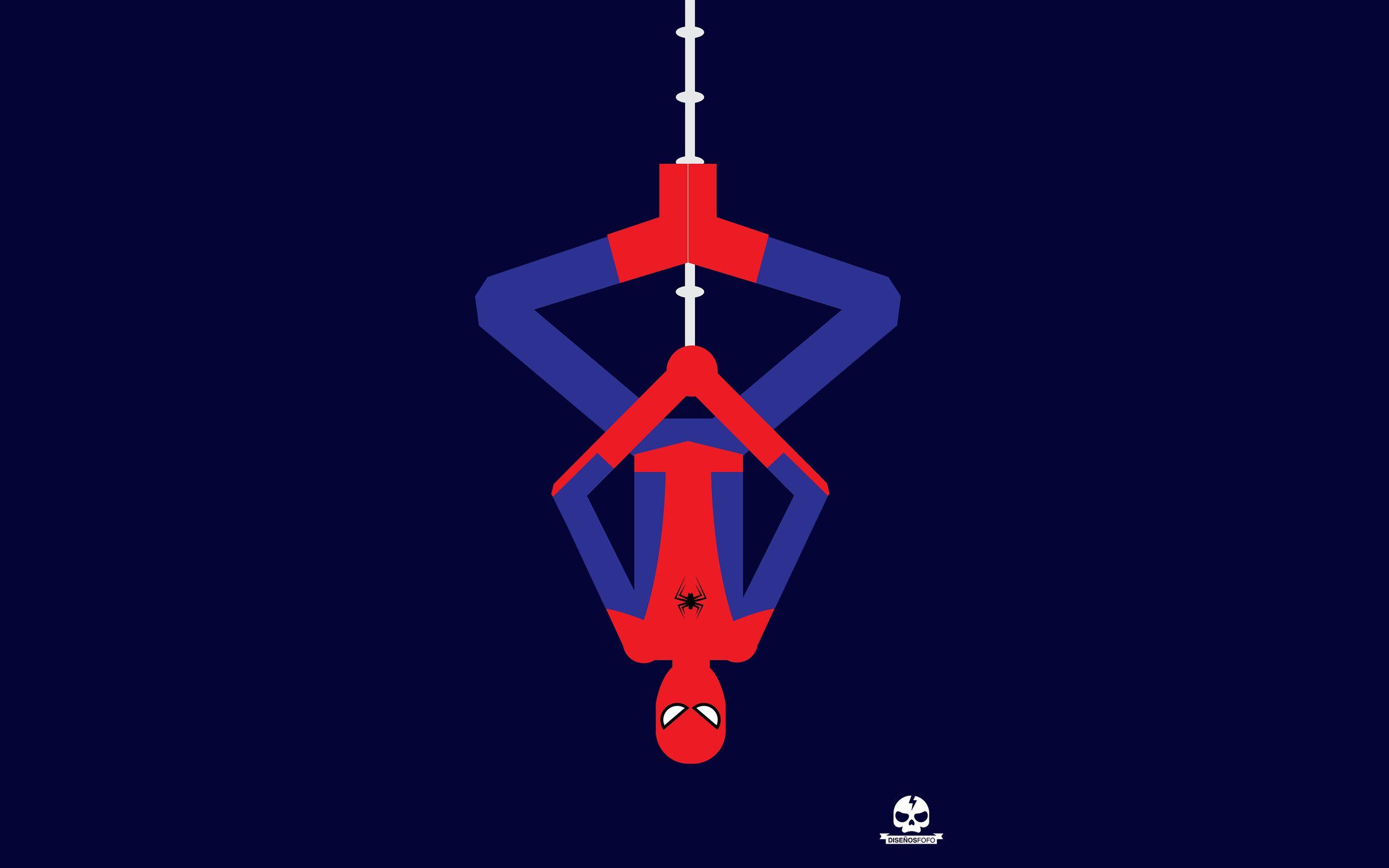 2560x1600 Spiderman Upside Down Minimalism 4k 2560x1600 Resolution