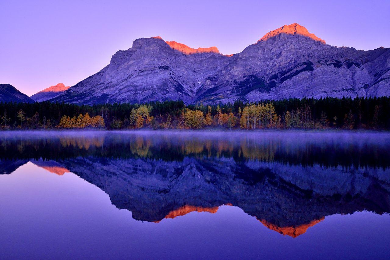 Hình nền 1280x854 Canada Canada Canadian Rockies Kananaskis Nature Mountains Lake