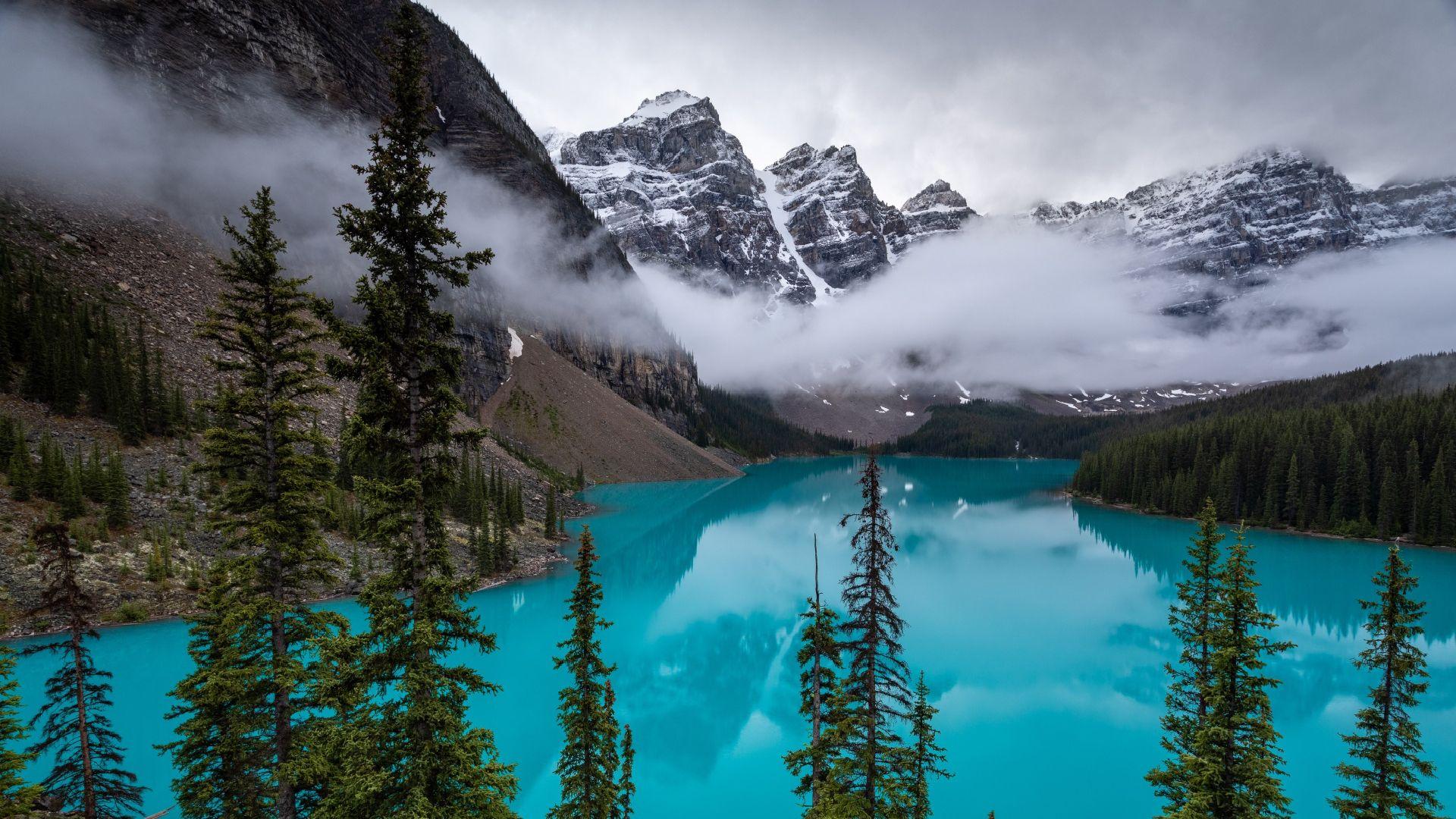 1920x1080 Moraine Lake, Canadian Rockies Free Photo Wallpaper