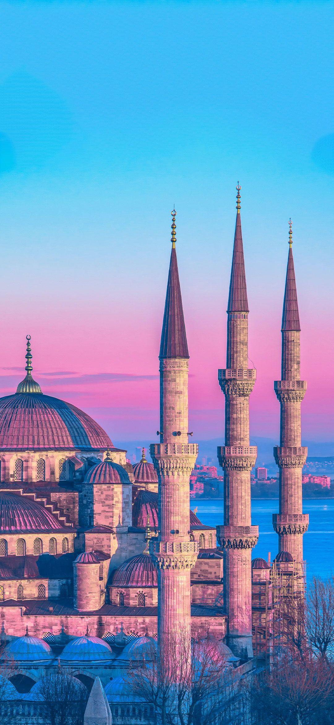 1080x2340 Turkey Masjid HD Islamic Wallpaper Ahmed Mosque