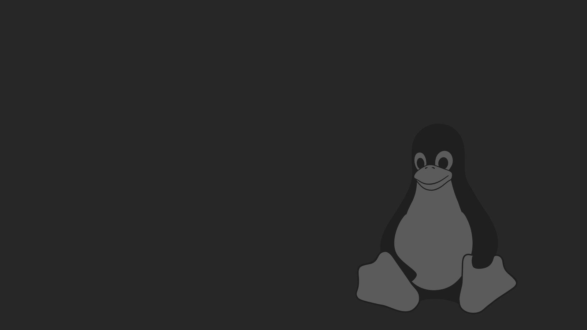 1920x1080 Dark Linux Penguin Desktop Wallpaper